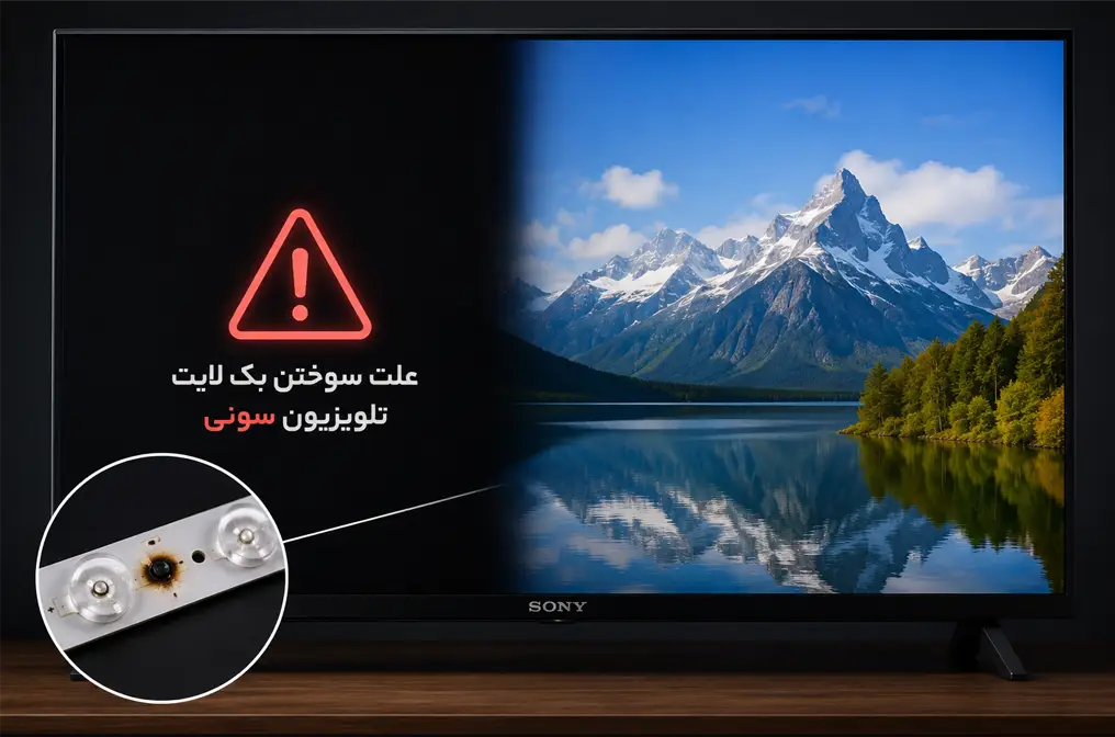 علائم سوختن بک لایت تلویزیون سونی چیست